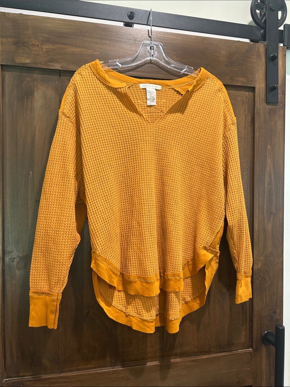 A16 NWOT -- Urban Daizy - Waffle-Knit top - Mustard -- Size Medium 2 available
